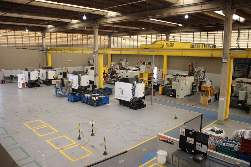 Fábrica FlowCast detalhes internos - parte direita